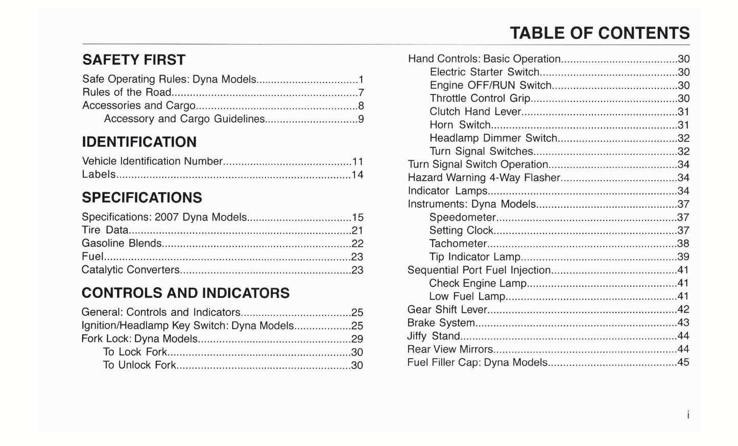 2007 Harley-Davidson Dyna Owner's Manual | English