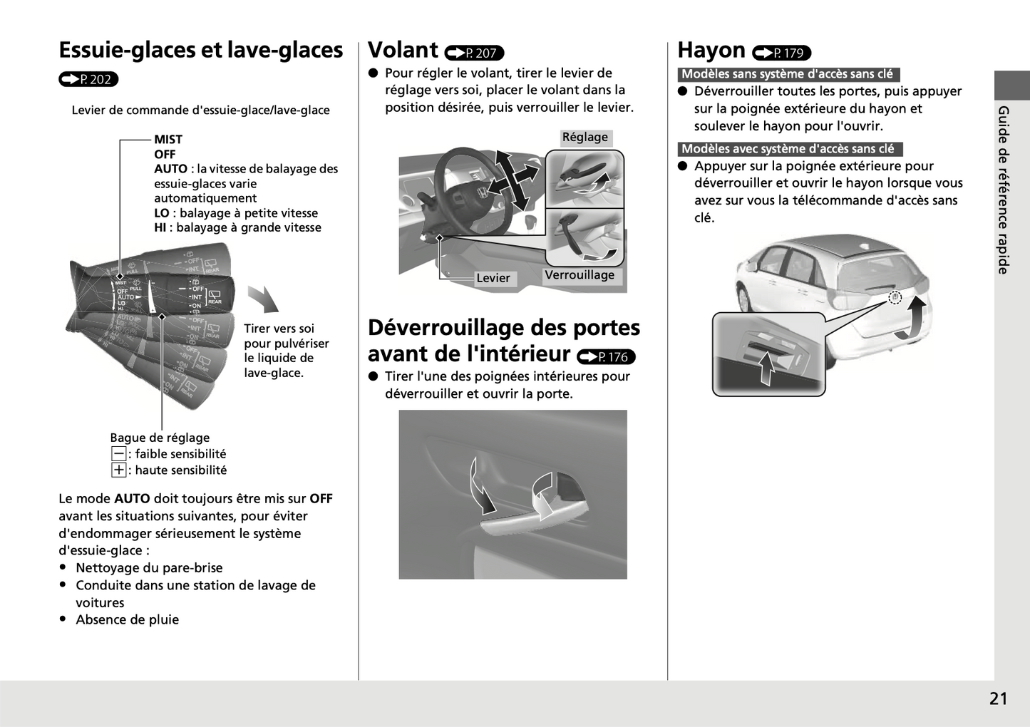 2020-2021 Honda Jazz Hybrid Owner's Manual | French