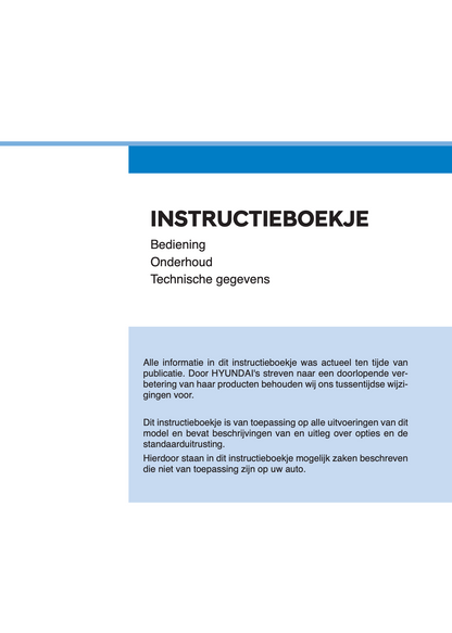 2023-2024 Hyundai i10 Owner's Manual | Dutch