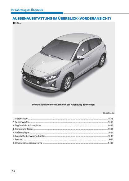 2023-2024 Hyundai i20/Bayon Bedienungsanleitung | Deutsch