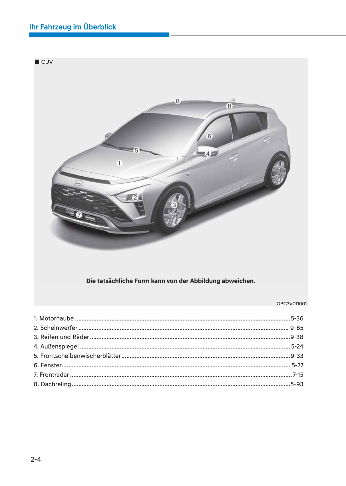 2023-2024 Hyundai i20/Bayon Bedienungsanleitung | Deutsch