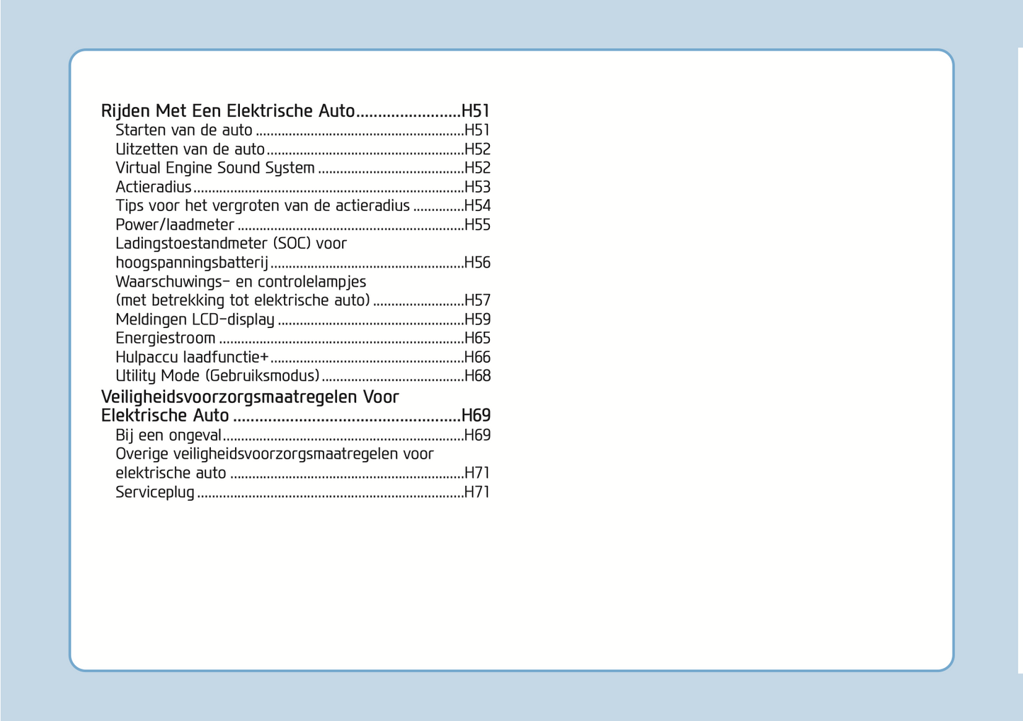 2020-2021 Hyundai Ioniq Electric Owner's Manual | Dutch