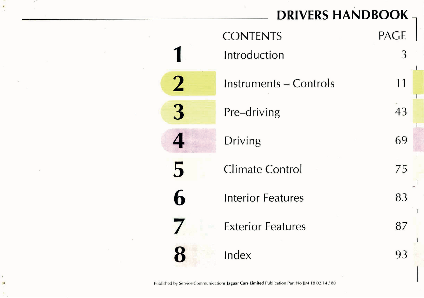 1998 Jaguar XK8 Owner's Manual | English