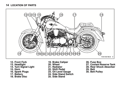 2012 Kawasaki Vulcan 900 Classic Owner's Manual | English