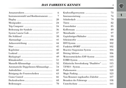 2010-2011 Lancia Delta Owner's Manual | German