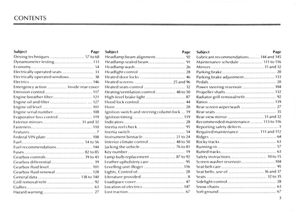 1993 Land Rover Range Rover Owner's Manual | English