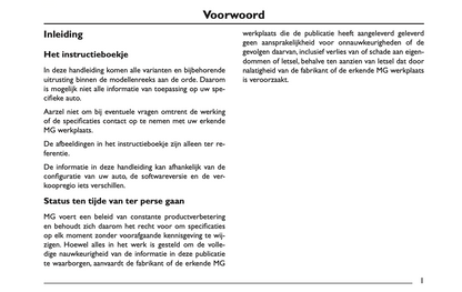 2022 MG MG5 Gebruikershandleiding | Nederlands