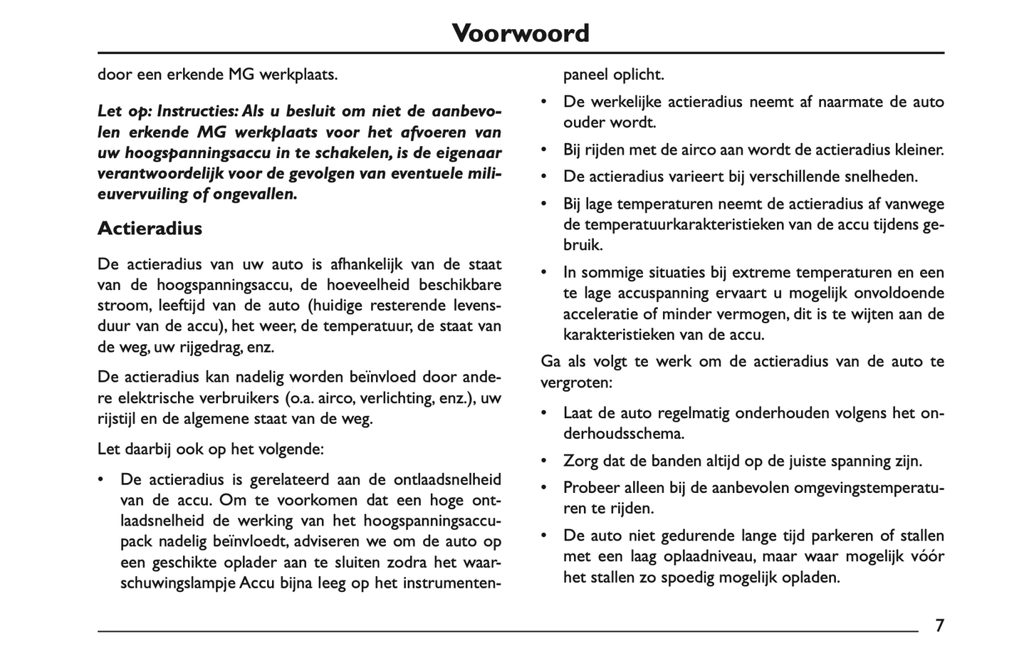 2022 MG MG5 Gebruikershandleiding | Nederlands