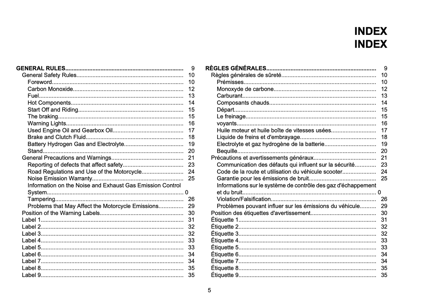 2011 Moto Guzzi V7 Racer Owner's Manual | English