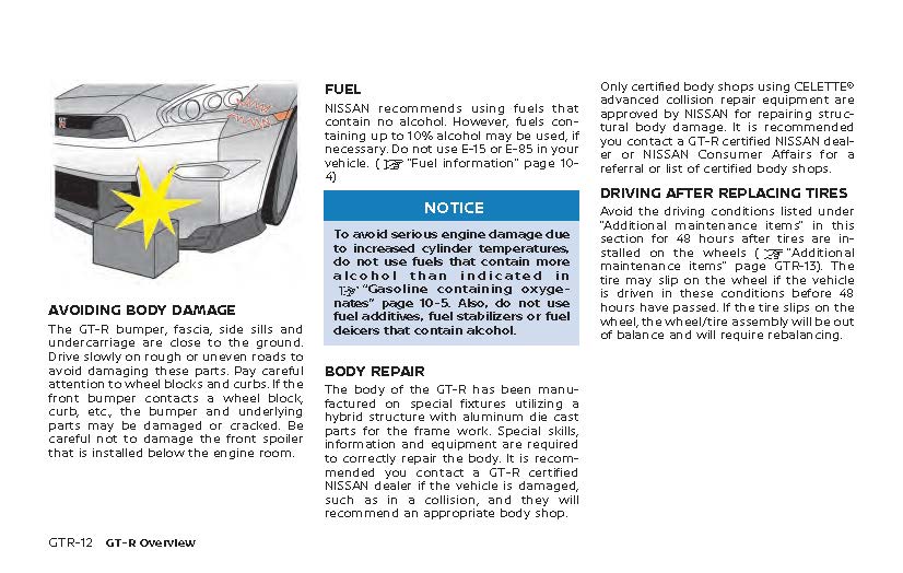 2024 Nissan GT-R Bedienungsanleitung Englisch