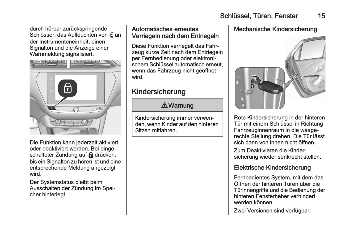 2020-2021 Opel Corsa / Corsa-e Gebruikershandleiding Duits