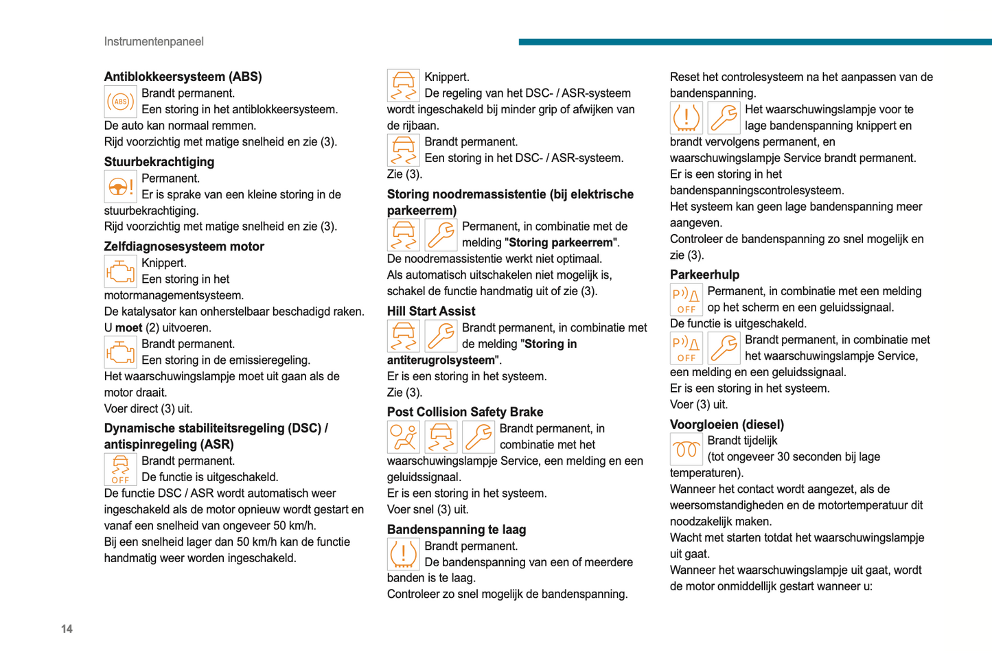 2022-2023 Peugeot 308/308 SW Owner's Manual | Dutch