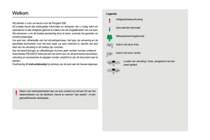 2022-2023 Peugeot 308/308 SW Owner's Manual | Dutch