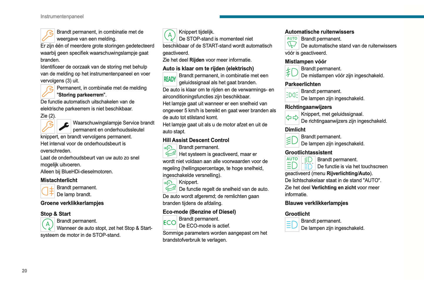 2021-2022 Peugeot Rifter/e-Rifter/Partner/e-Partner Owner's Manual | Dutch