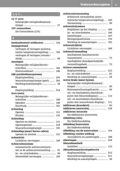 2018-2019 Smart ForTwo Owner's Manual | Dutch