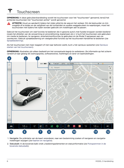 2023-2024 Tesla Model 3 Bedienungsanleitung | Niederländisch