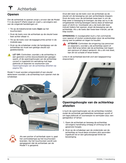 2022 Tesla Model Y Owner's Manual | Dutch