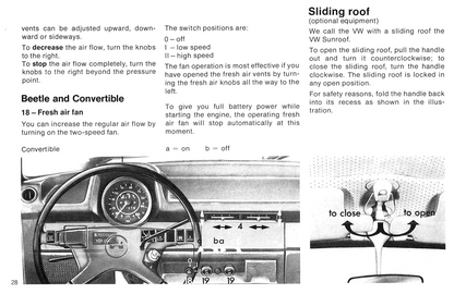 1977 Volkswagen Beetle Owner's Manual | English