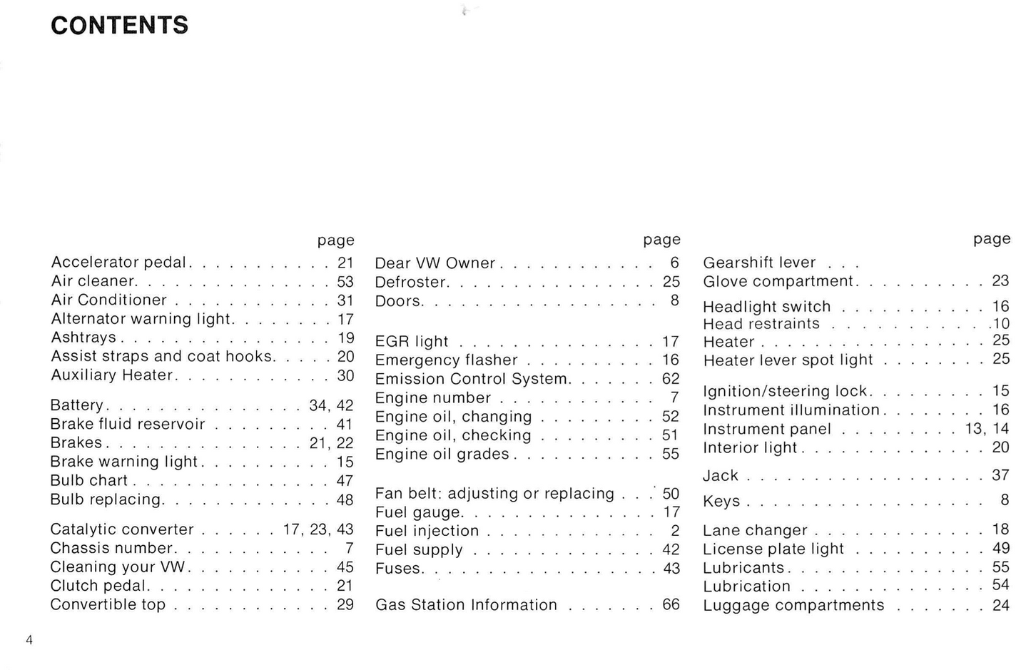 1977 Volkswagen Beetle Owner's Manual | English