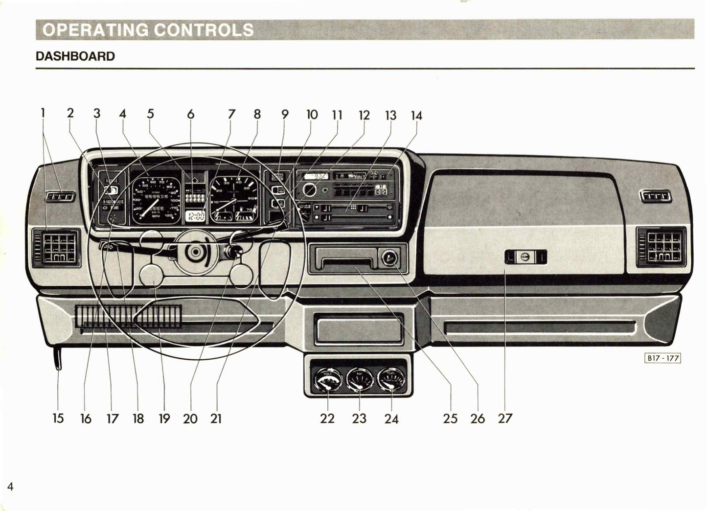 1986 Volkswagen Cabriolet Owner's Manual | English