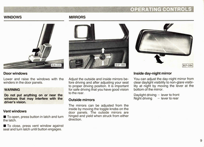 1988 Volkswagen Cabriolet Owner's Manual | English