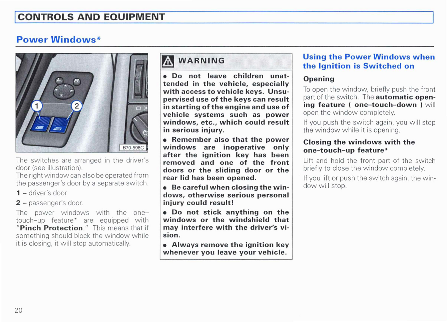 1999 Volkswagen EuroVan Owner's Manual | English