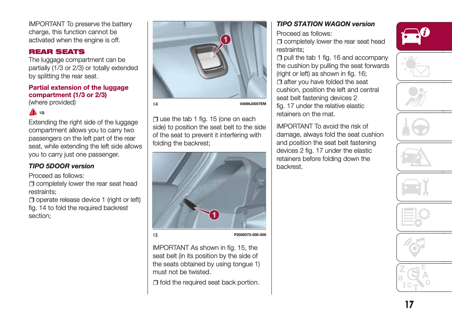 2016-2017 Fiat Tipo 5 Doors Gebruikershandleiding | Engels