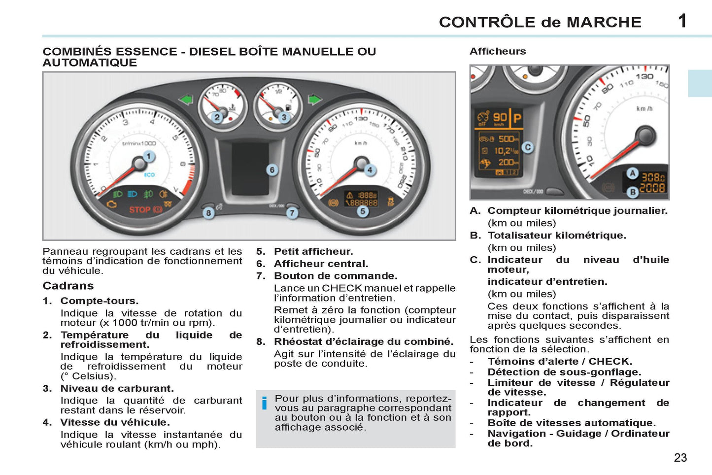 2011-2013 Peugeot 308 cc Owner's Manual | French