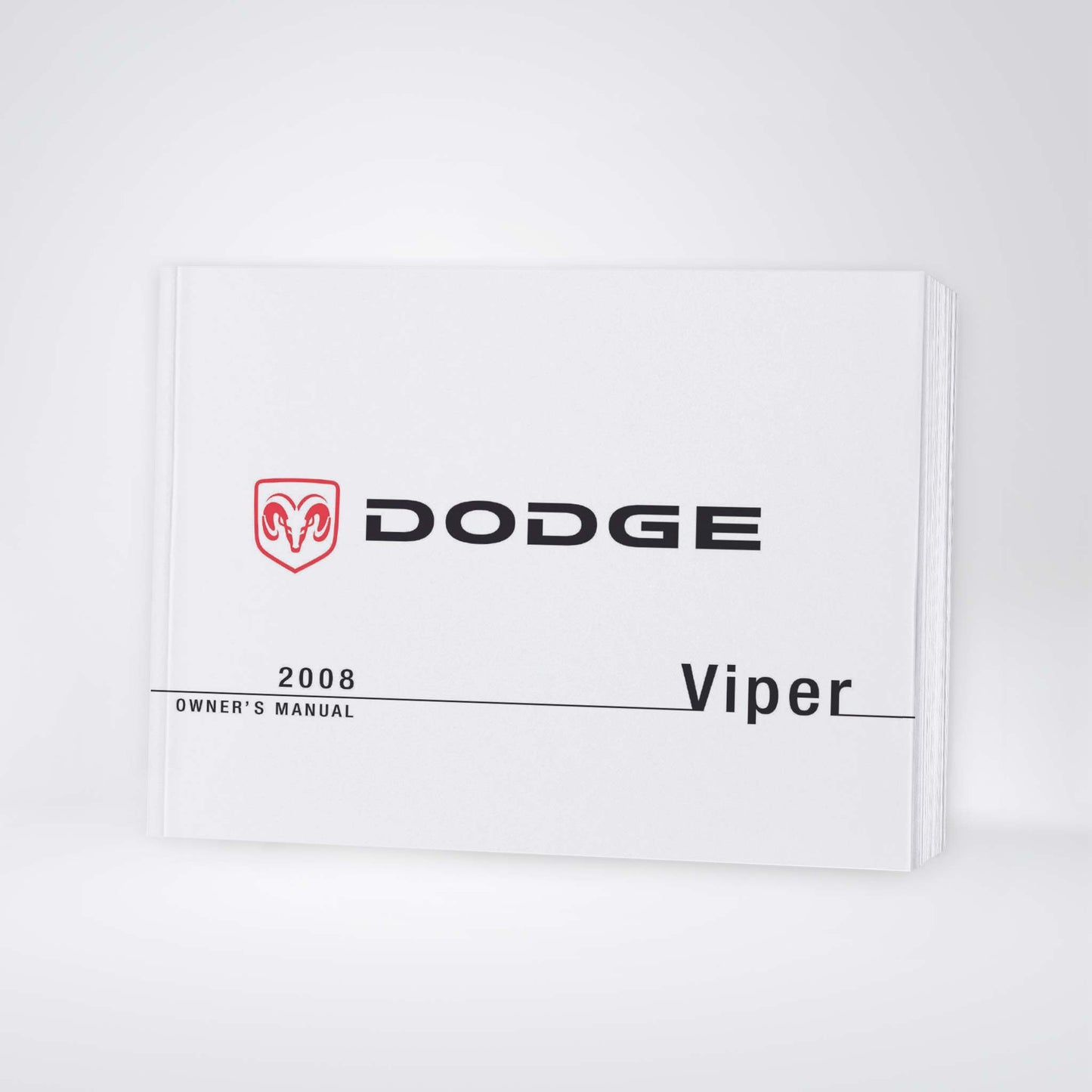 2008 Dodge Viper Owner's Manual | English