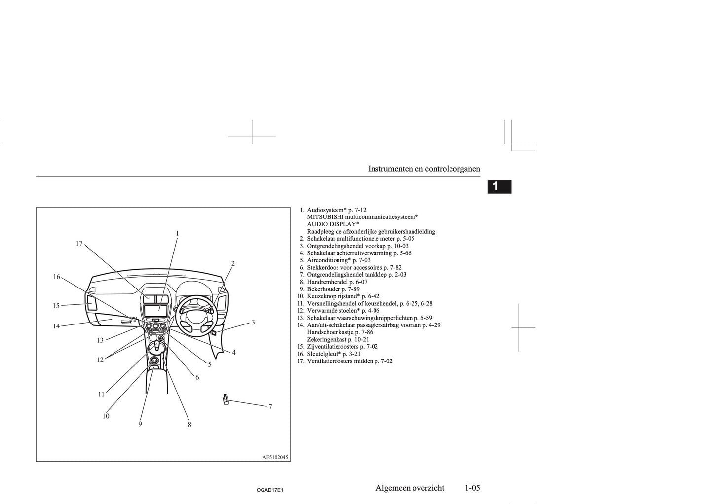 2017-2018 Mitsubishi ASX Owner's Manual | Dutch