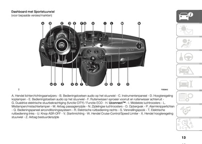 2022-2023 Fiat 500/500 Hybrid Bedienungsanleitung | Niederländisch