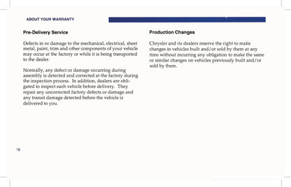 1997 Dodge Viper GTS Warranty & Maintenance Booklet | English