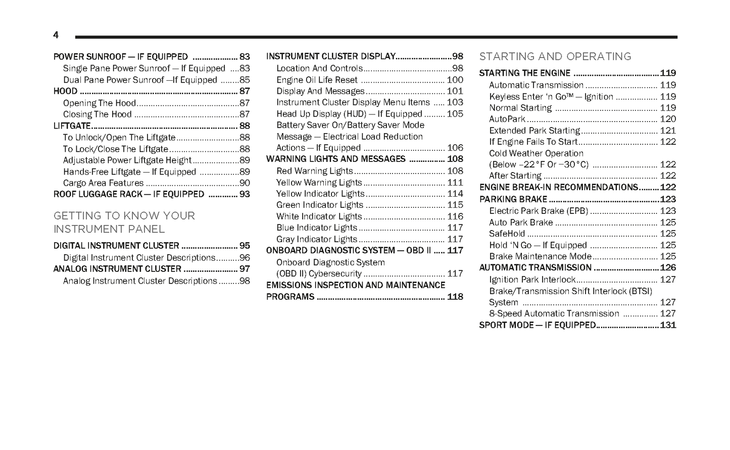 2023 Jeep Grand Cherokee/Grand Cherokee L Owner's Manual | English