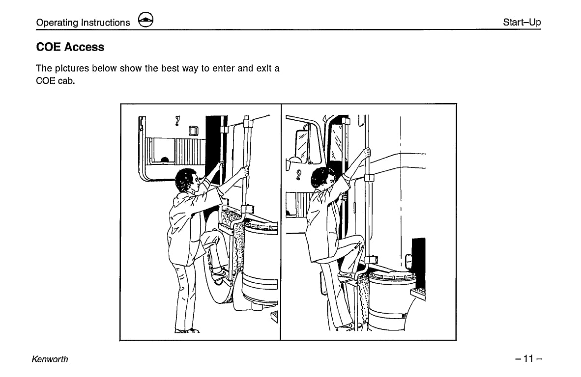 1996-2003 Kenworth K100/W900/T600/T800/C500 Owner's Manual | English