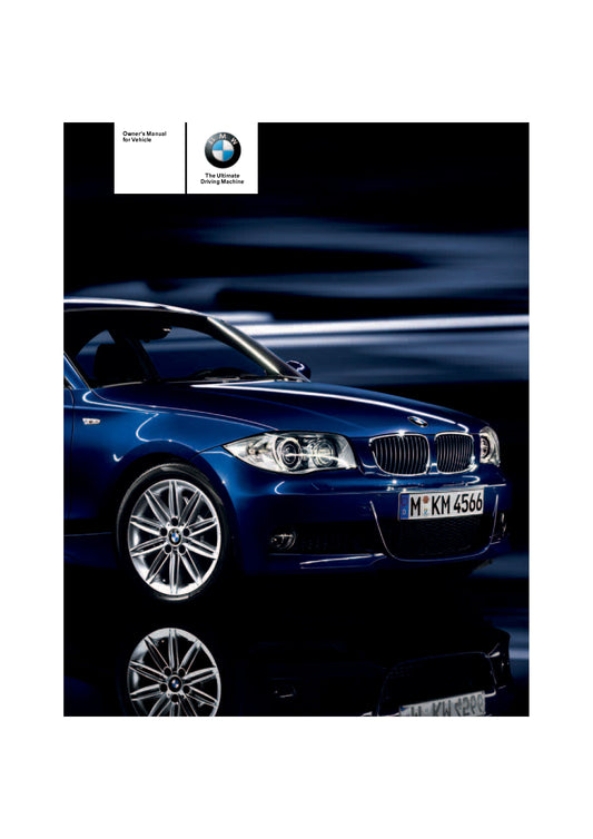 2011 BMW 1 Series Coupe/ 1 Series Convertible/128i/135i Owner's Manual | English