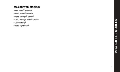 2004 Harley-Davidson Softail Gebruikershandleiding | Engels