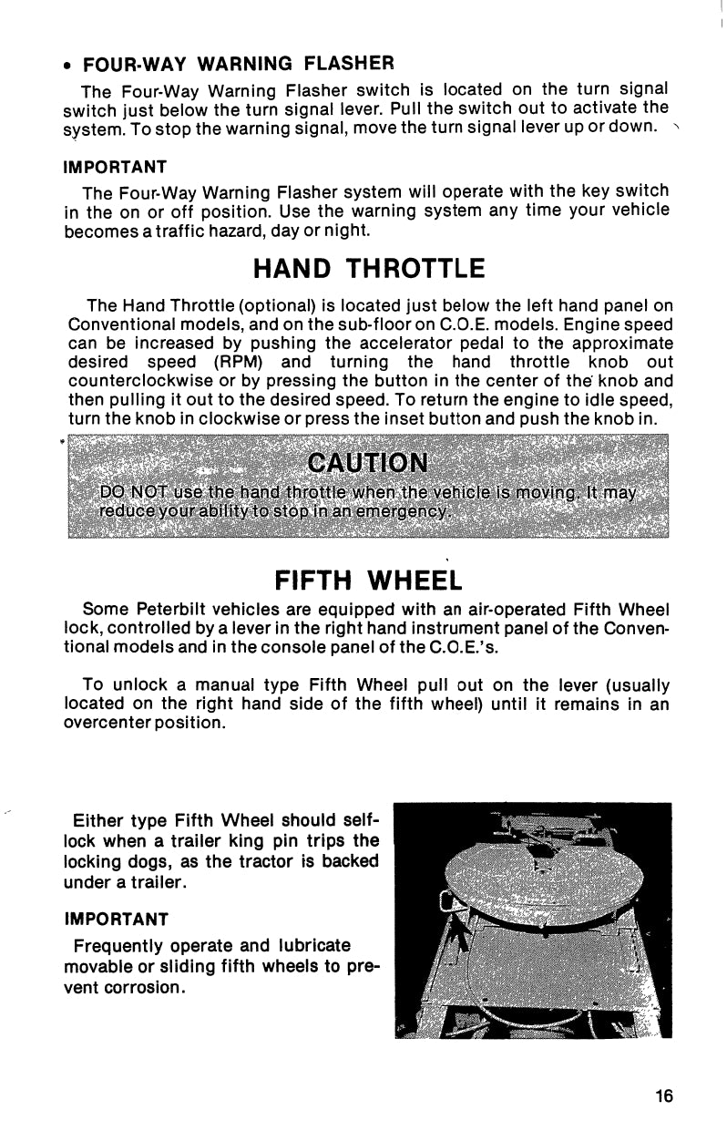 1981 - 1986 Peterbilt 359 Gebruikershandleiding | Engels