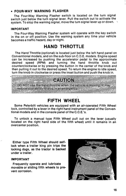 1981 - 1986 Peterbilt 359 Gebruikershandleiding | Engels