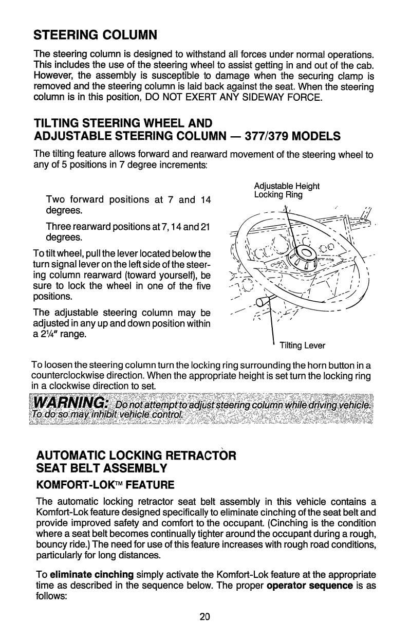 1981-1990 Peterbilt 379 Owner's Manual | English