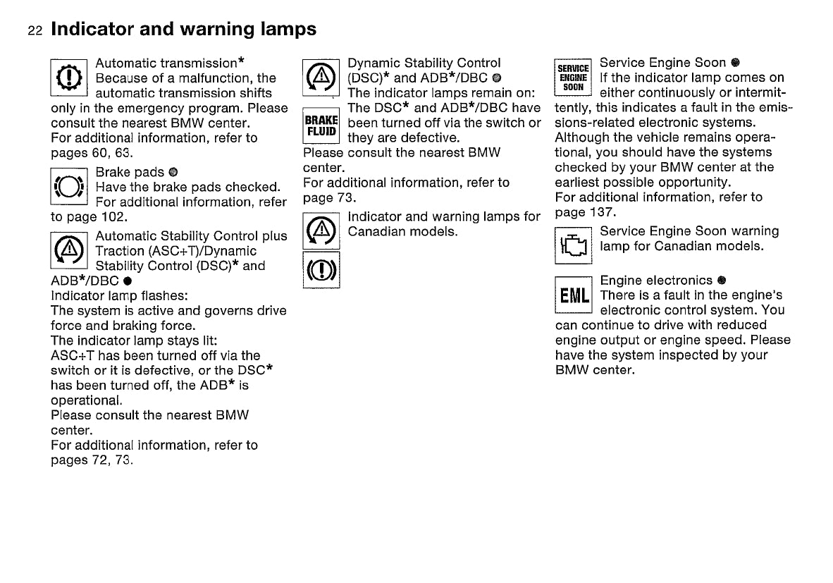 2001 BMW Z3 Owner's Manual | English