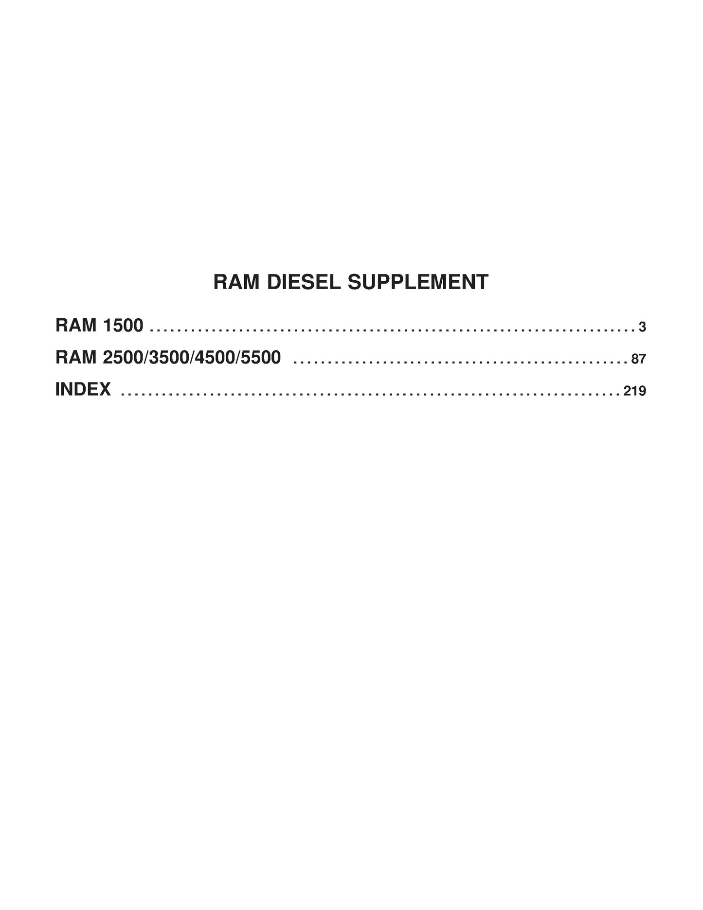 2018 Ram Truck Diesel Manuel du propriétaire Supplement | Anglais