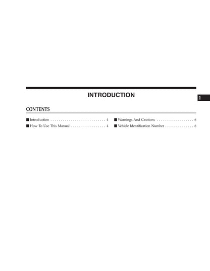 2005 Chrysler Crossfire SRT6 Owner's Manual | English