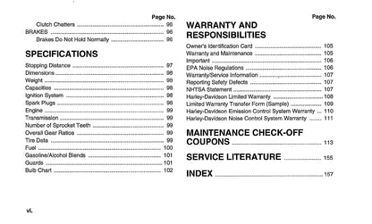 1996 Harley Davidson Police Owner's Manual | English