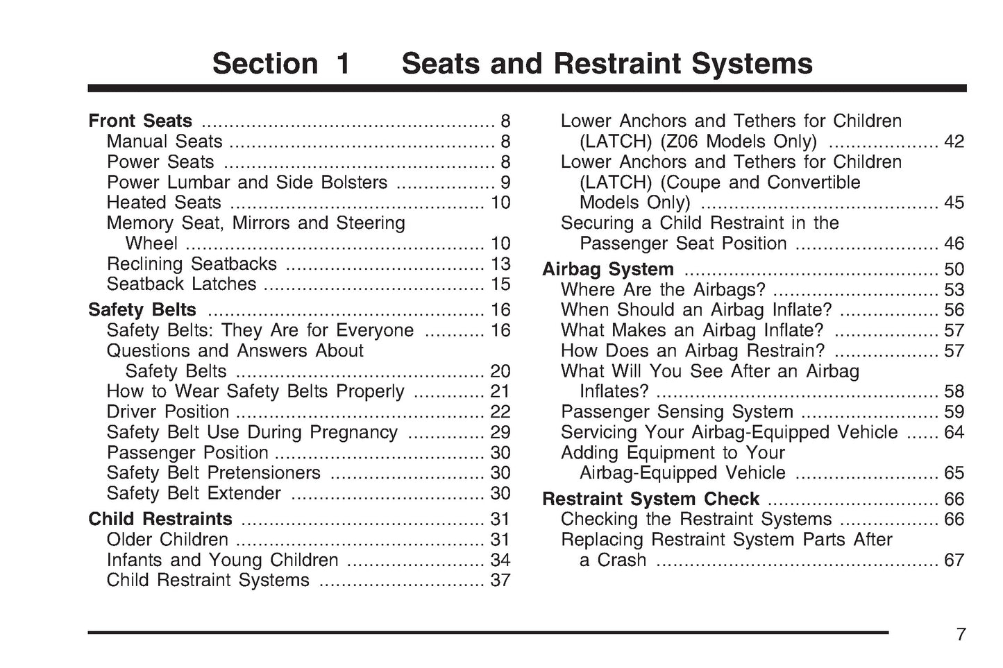 2007 Chevrolet Corvette Owner's Manual | English