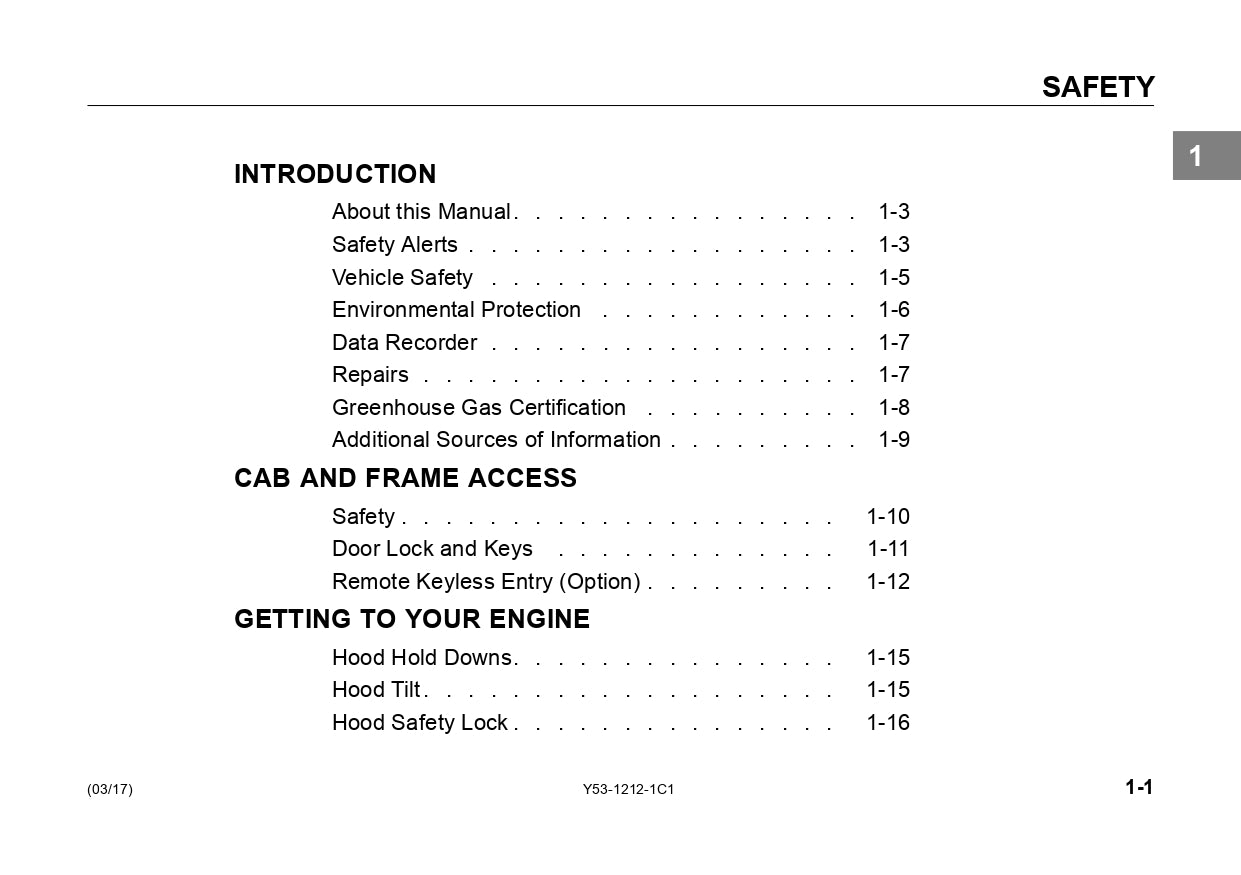 2017 Kenworth T170/T270/T370 Owner's Manual | English