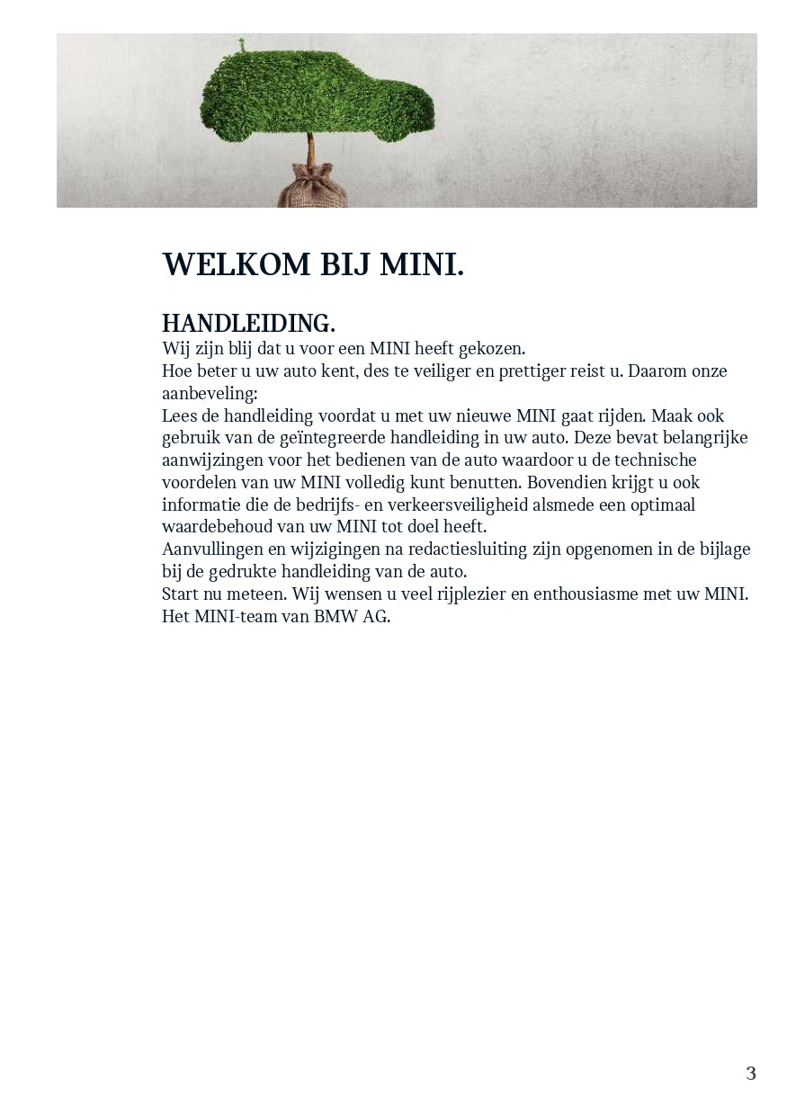 2021 Mini 3 Door / 5 Door Infotainment Manual | Dutch