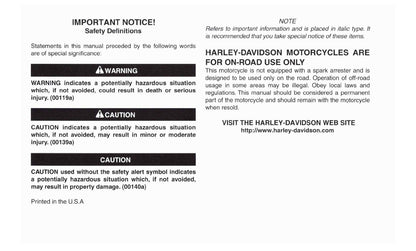 2005 Harley-Davidson Sportster Gebruikershandleiding | Engels