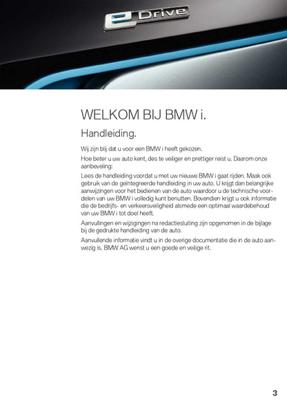 2021 BMW i3 Bedienungsanleitung | Niederländisch