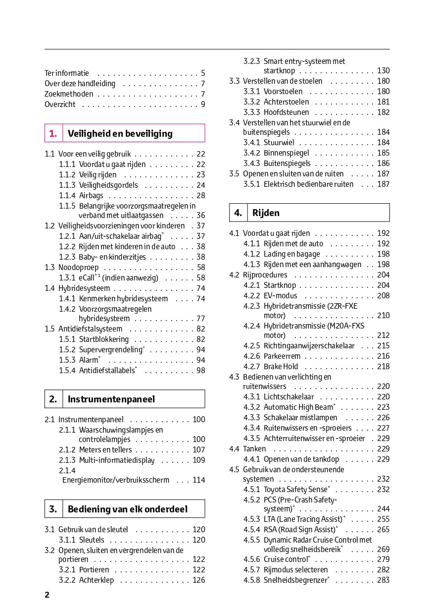 2021 Toyota RAV4 Hybrid Owner's Manual | Dutch