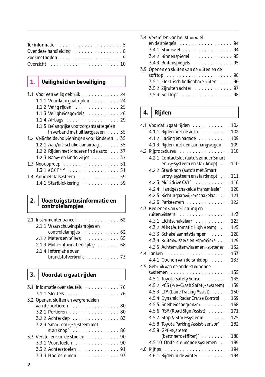 2024 Toyota Aygo X Owner's Manual | Dutch